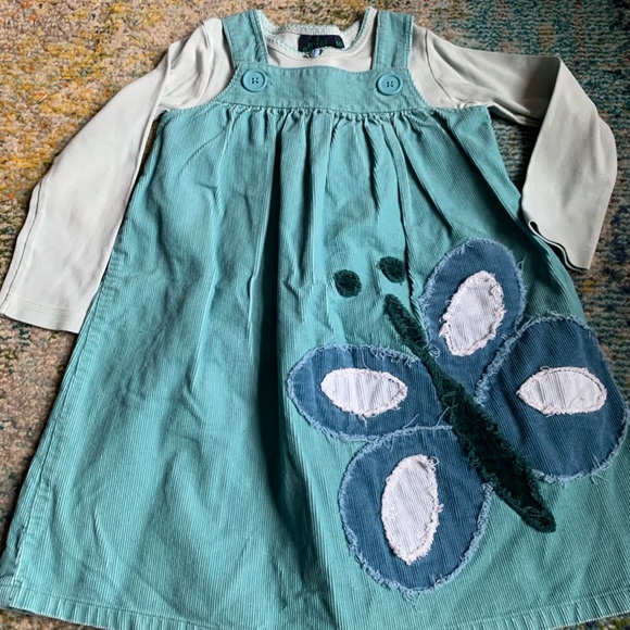 Mini Boden Adorable Blue Corduroy Jumper size 5-6! - Picture 2 of 6